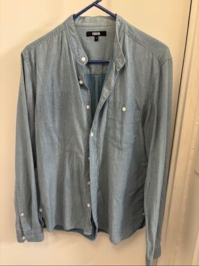 ASOS Light Wash Denim Shirt in Pale Blue